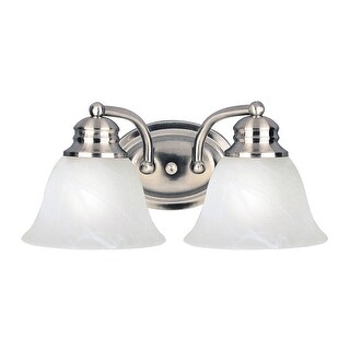 Malaga 2-Light Bath Vanity - satin nickel