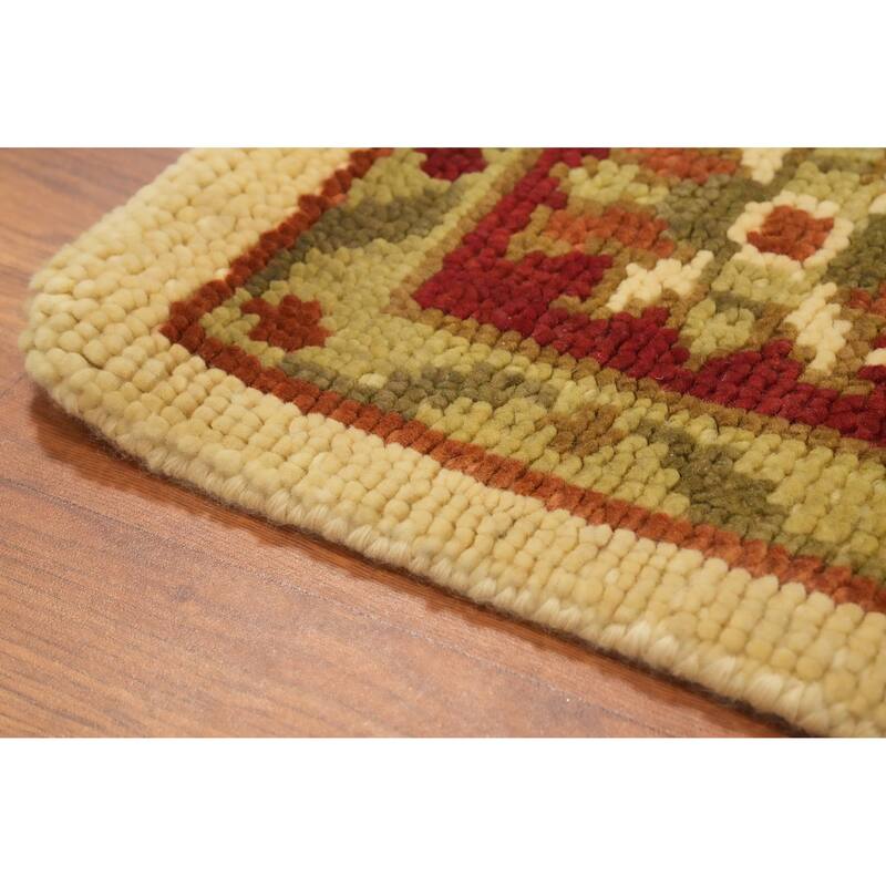 Handmade Wool Floral Indian Area Rug 6x8 - 8' 1'' X 5' 8''