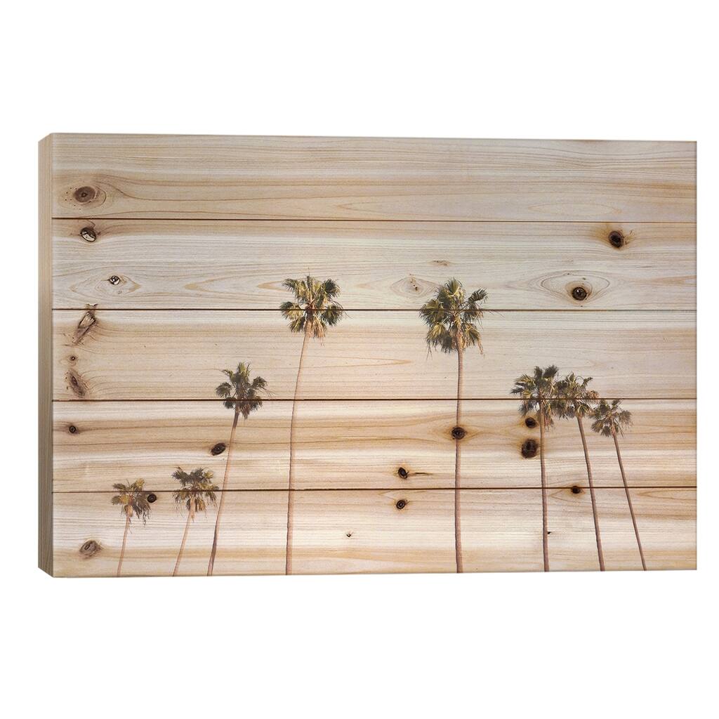 California Trees Print On Wood by Sisi & Seb - Multi-Color