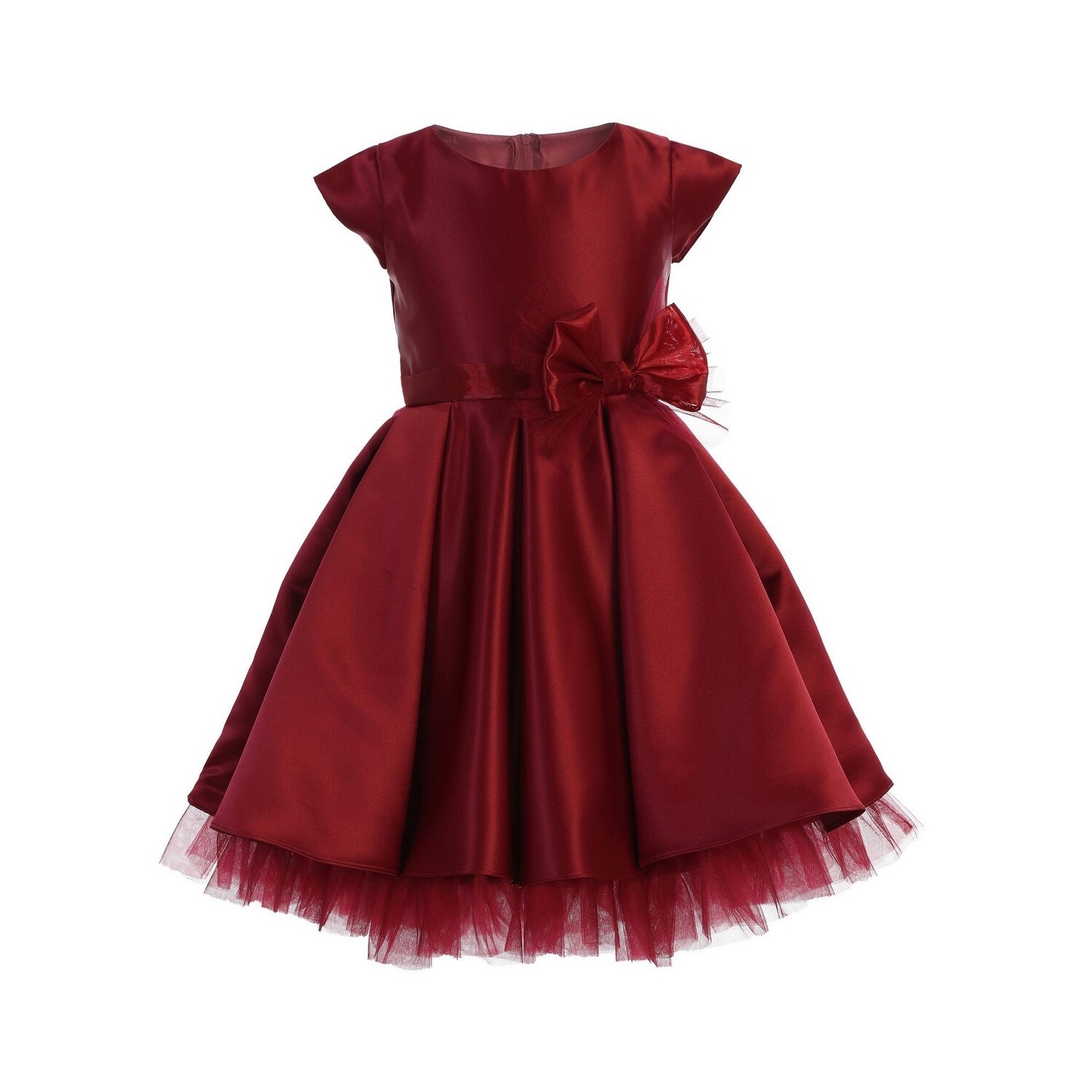 burgundy kids dress