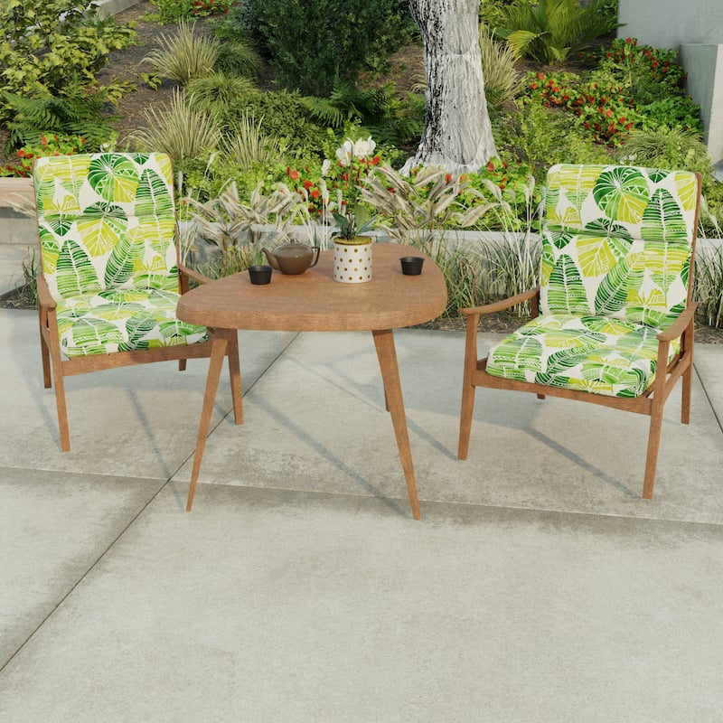22" x 44" Outdoor Chair Cushion with Ties and Loop - 44'' L x 22'' W x 4'' H