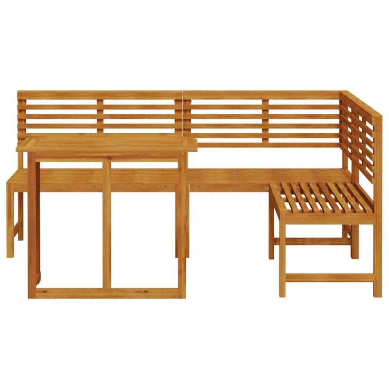 vidaXL Garden Bench Set Brown solid acacia wood - 20 x 35 x 30