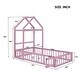 preview thumbnail 16 of 16, Wooden Twin Size Children's Bed with Detachable Headboard and Integrated Clothes Drying Rack