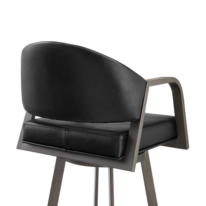 Marcie Modern Swivel Bar Stool, Upholstered Counter Height Chair with Metal Frame
