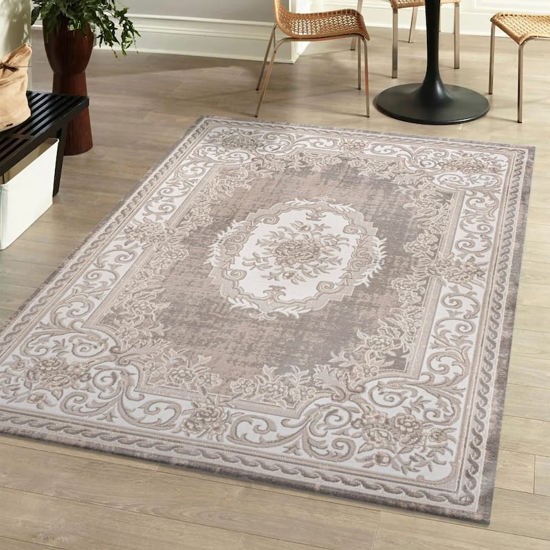 JONATHAN Y Amir Cottage Medallion Area Rug