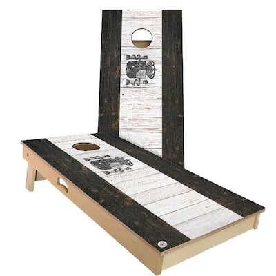 Spain Flag Rustic Outdoor Cornhole Board Set