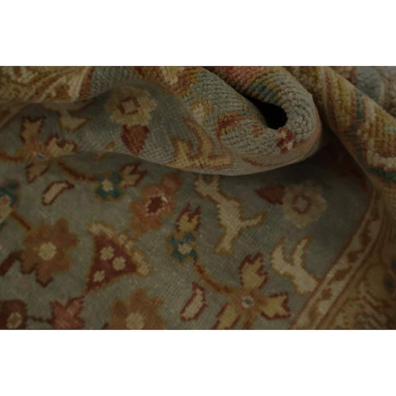 Hand Knotted Oriental 100% Wool Carpet Traditional Floral Navy Blue & Blues Ziegler Area Rug - 3' 1'' X 1' 10''