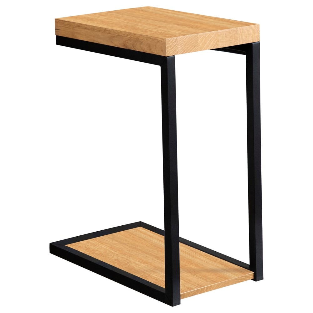 Beck Engineered Wood C-Shape Sofa Side Table