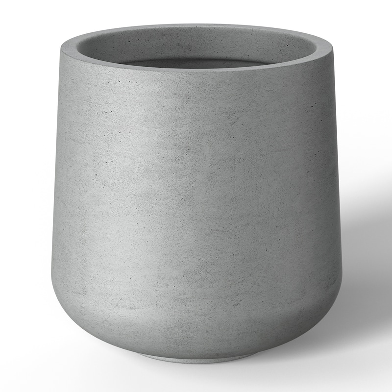 Tall Concrete Round Plant Pots / Large Indoor and Outdoor flower Planters