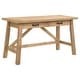 preview thumbnail 3 of 13, Fabian 54-inch 2-drawer Computer Writing Desk Distressed Light Brown