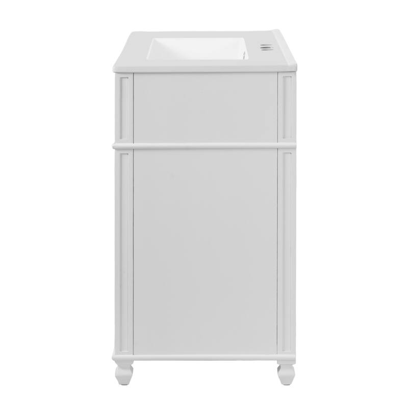 30'' Freestanding Bathroom Vanity with Single Integrated White Ceramic Sink - 30'' x 18.3'' x 33.8''