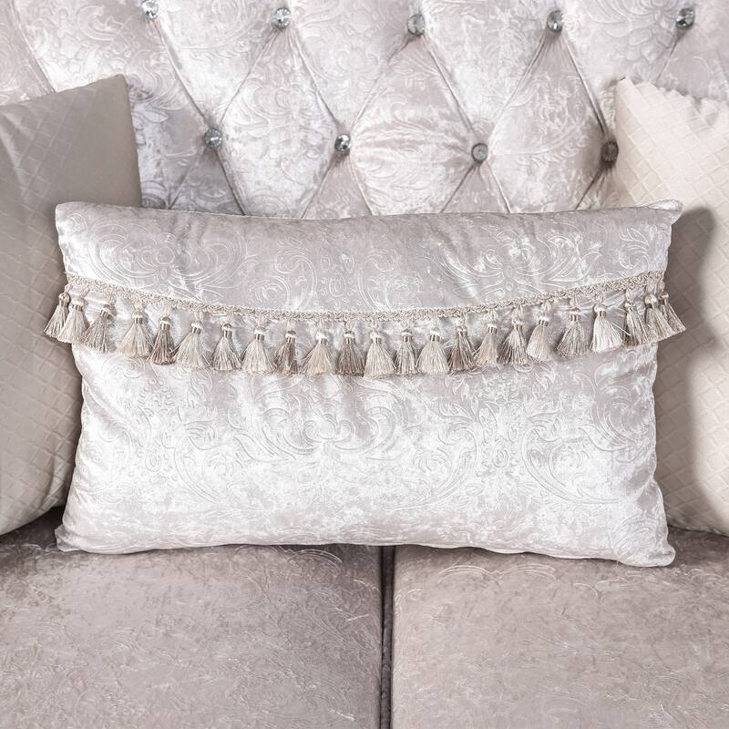 Furniture of America Clarissa Traditional 3-Seater Sofa with Button Tufted Back and Accent Pillow