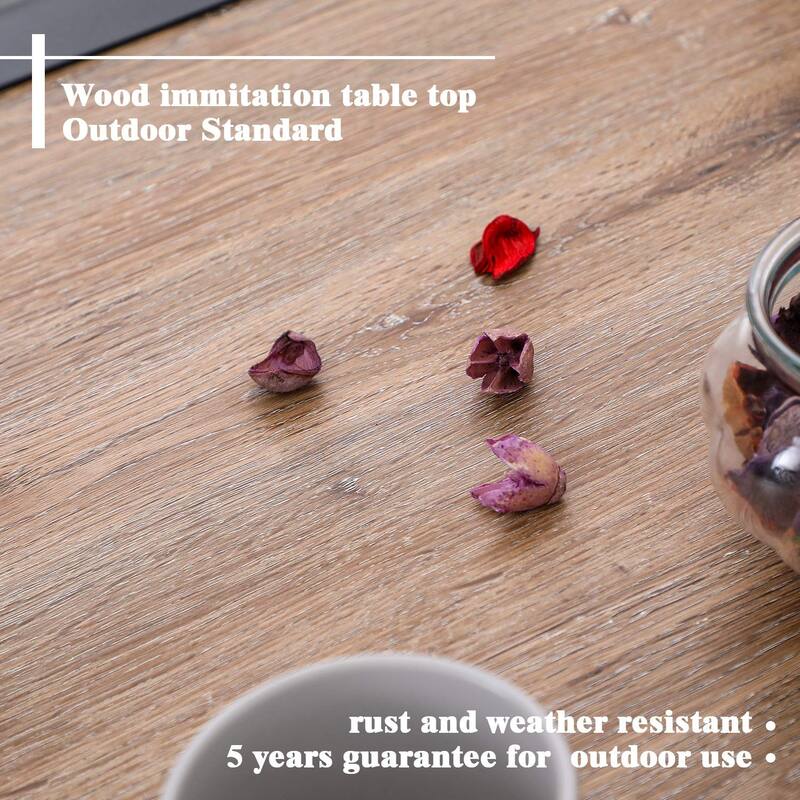 MAISON ARTS Outdoor Patio 6 Pieces Dining Set with Umbrella