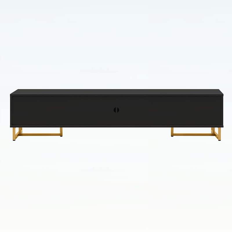 Modern TV Stand for 65+ Inch TVs,Entertainment Center with Storage and Elegant Wave Groove Design