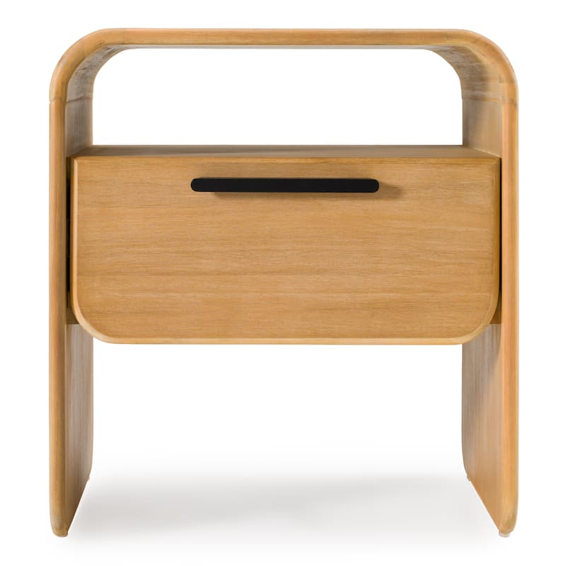 Modrest Dresden Modern Natural Acacia 1-Drawer Nightstand
