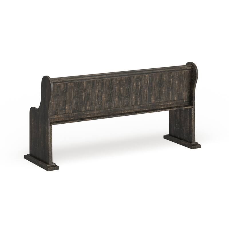 Magnussen Home Bellamy Peppercorn Bench - 67.75"W x 20.5"D x 34.38"H