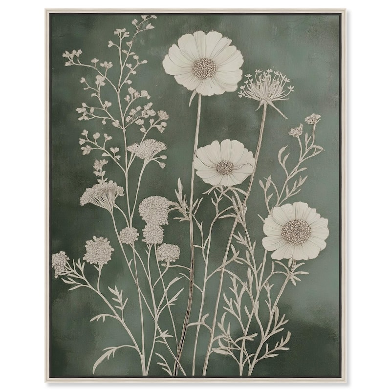 Airy Green Garden Canvas by Art Remedy - 30" x 36" - Silver