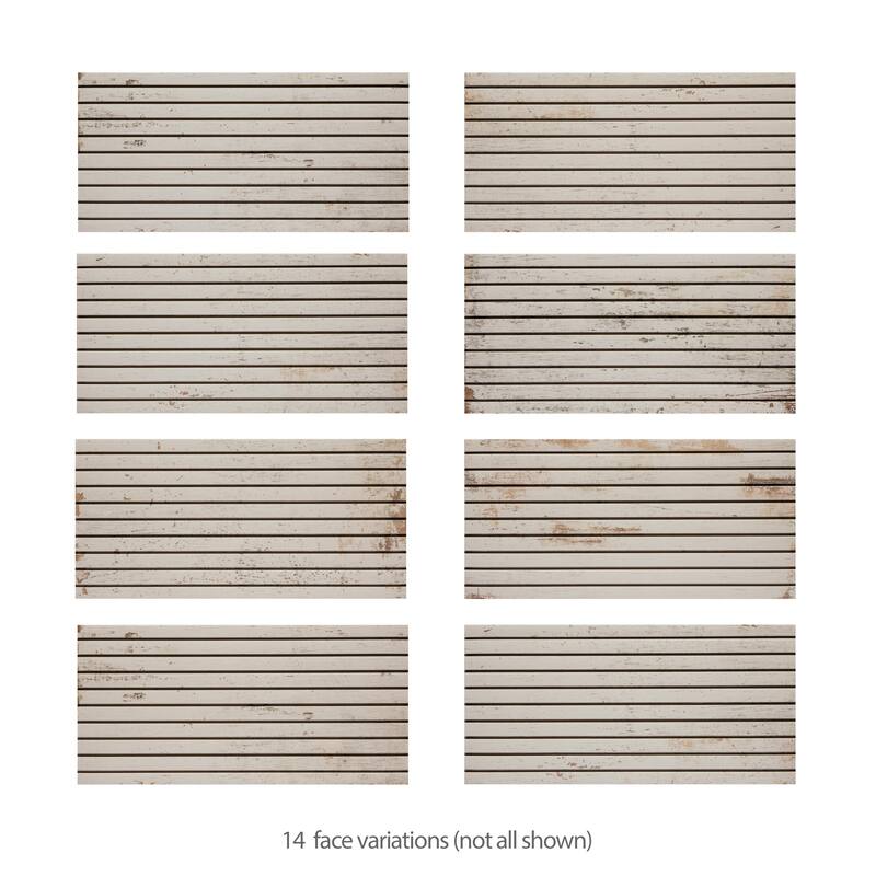 Merola Tile Retro Strata Blanc 6-7/8" x 14" Porcelain Floor and Wall Tile