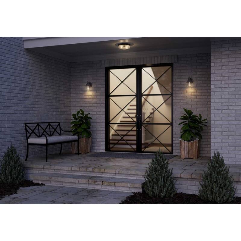 Progress Lighting Weldon 2 Light 11" Wide Outdoor Flush Mount Drum