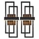preview thumbnail 8 of 33, Modern Geometric Matte Black LED Flush Mount Wall Sconce Set of 2 or 1 2Pack/20inch