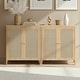 preview thumbnail 53 of 68, Spruce & Spring Boho Chic Sideboard Buffet Cabinet with Storage for Dining & Living Room 2 Pieces - Oak