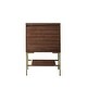 preview thumbnail 6 of 19, James Martin Vanities Mantova 23.6" Single Vanity Cabinet, Mid-Century Walnut Champagne Brass Base, No Top