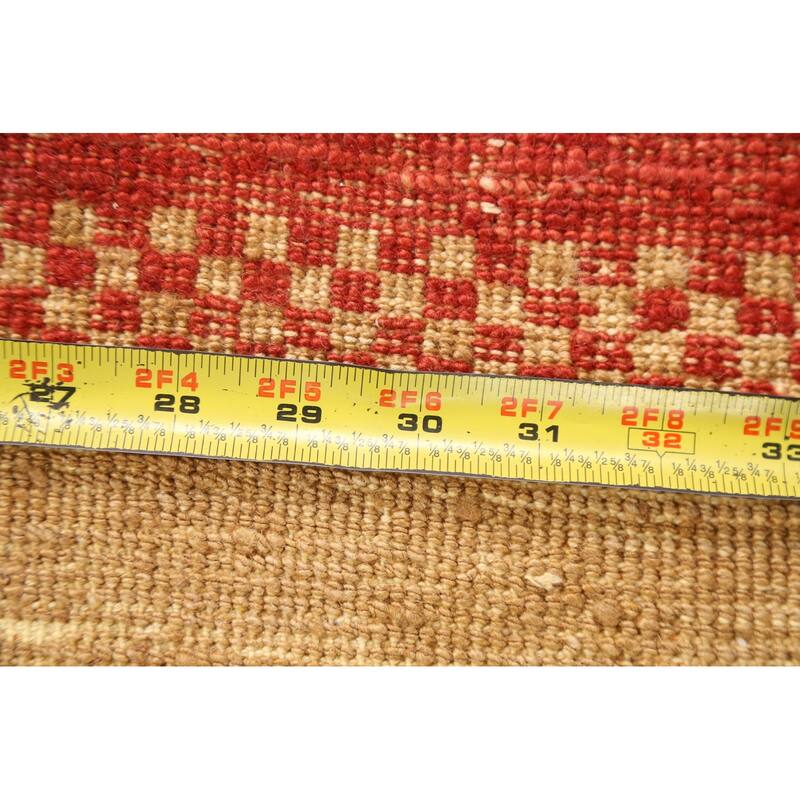 Striped Contemporary Gabbeh Kashkoli Wool Area Rug Hand-knotted Carpet - 2'10" x 4'10"