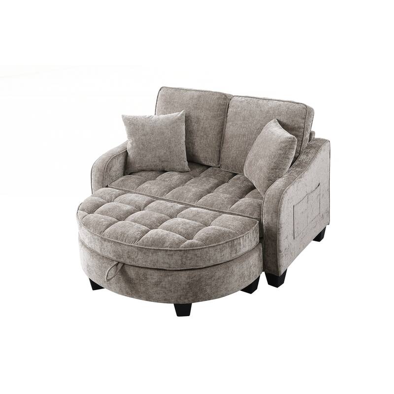 Sofa Comes with Two Small Throw Pillows, Suitable for Living Room and Bedroom