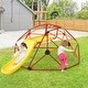 preview thumbnail 21 of 23, Kids Climbing Dome with Slide and Fabric Cushion for Garden Yard - 96" x 72" x 36" (L x W x H)