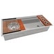 preview thumbnail 3 of 10, Ruvati 45-inch Workstation Two-Tiered Ledge Kitchen Sink Drop-in Topmount 16 Gauge Stainless Steel - RVH8433 - 45 x 20