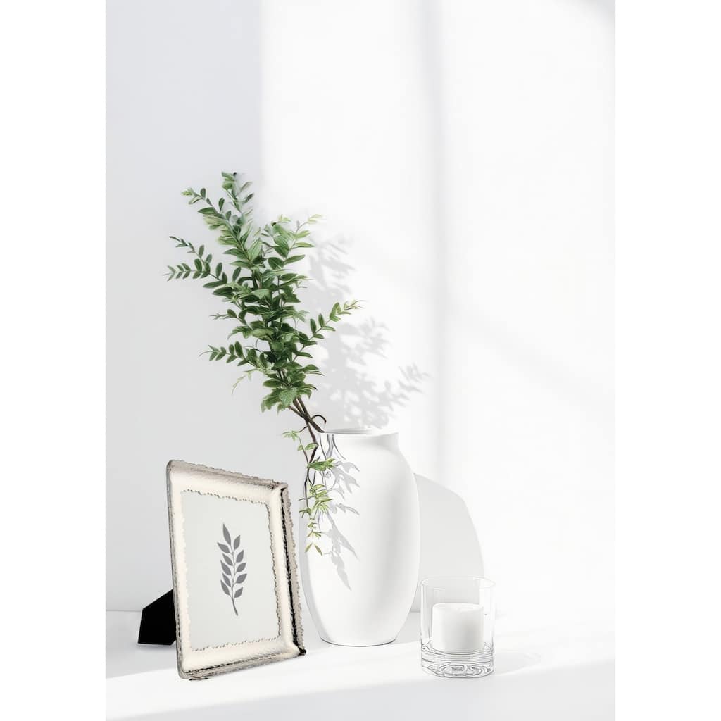 Rectangular Stainless Steel Picture Frame - for 8" x 10" Photo - Silver