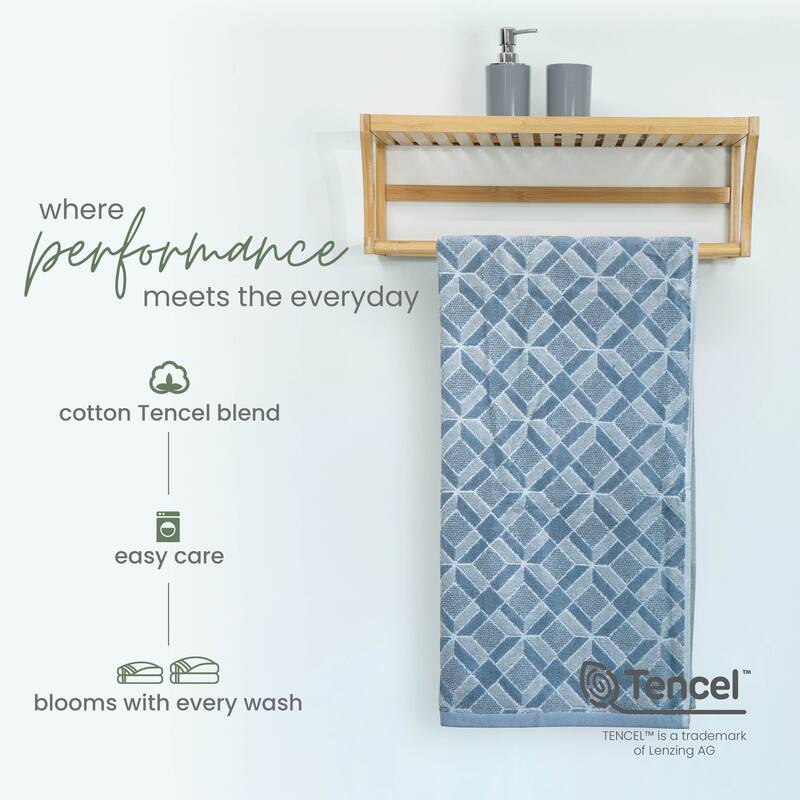 Martex Geo Blue Bath Towel