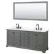 Option Dark Gray, Black Trim, White Quartz Top