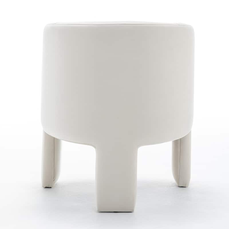 SEYNAR Modern Velvet Accent Chair, Upholstered Barrel Chair with Unique Solid Base for Living Room Soft Club Chair