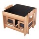 preview thumbnail 24 of 28, 3-in-1 Kids Wood Table and 2 Chairs - 24.4"L x 24.2"W x 19"H