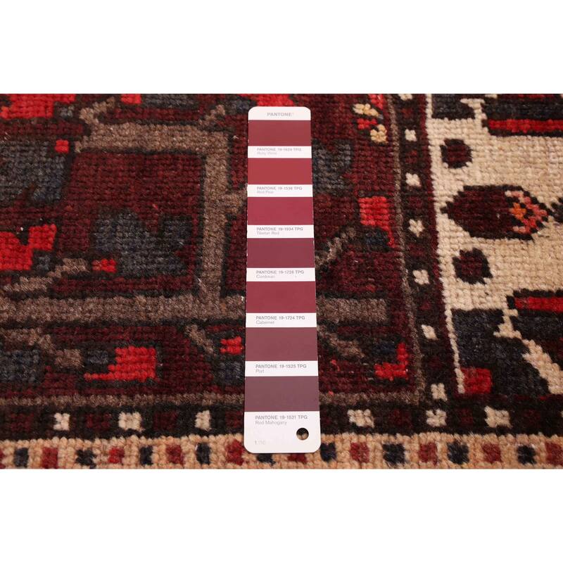 ECARPETGALLERY Hand-knotted Kayseri Vintage Dark Red Wool Rug - 6'8 x 10'3