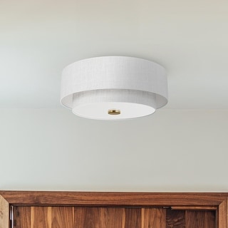 Hunter + Jasmine Roth Brookside 2-Light Flush Mount Ceiling Light - Hallway, Bathroom, Entry, Laundry - Transitional - Designer!