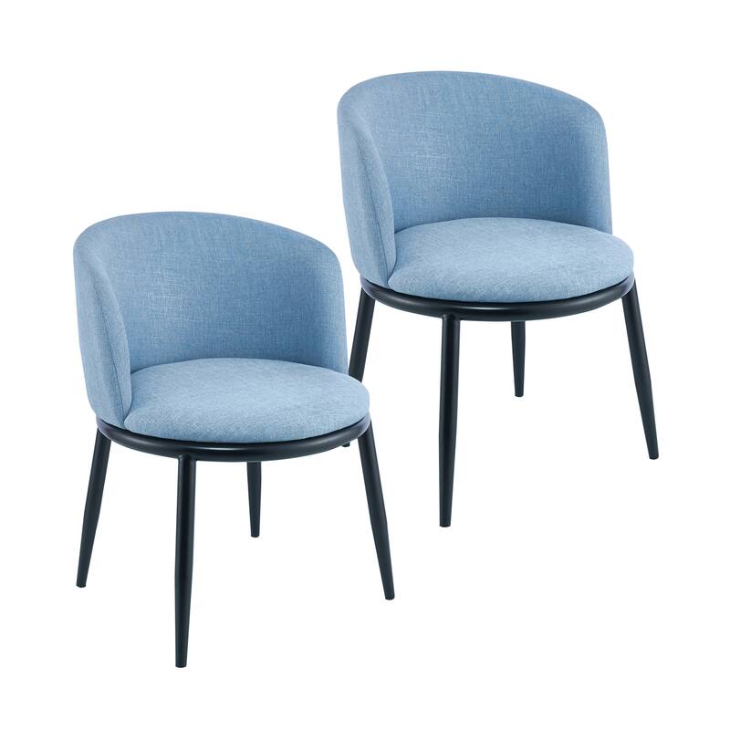 Porthos Home Danyl Fabric Dining Chairs with Iron Legs, Set of 2