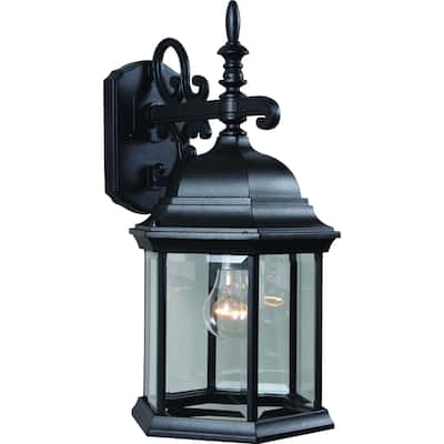 Volume Lighting 1-Light Black Outdoor Wall Sconce