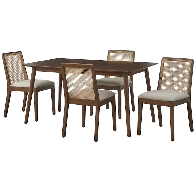 Simple Living Newington Solid Wood Cane Dining Chairs (Set of 2)