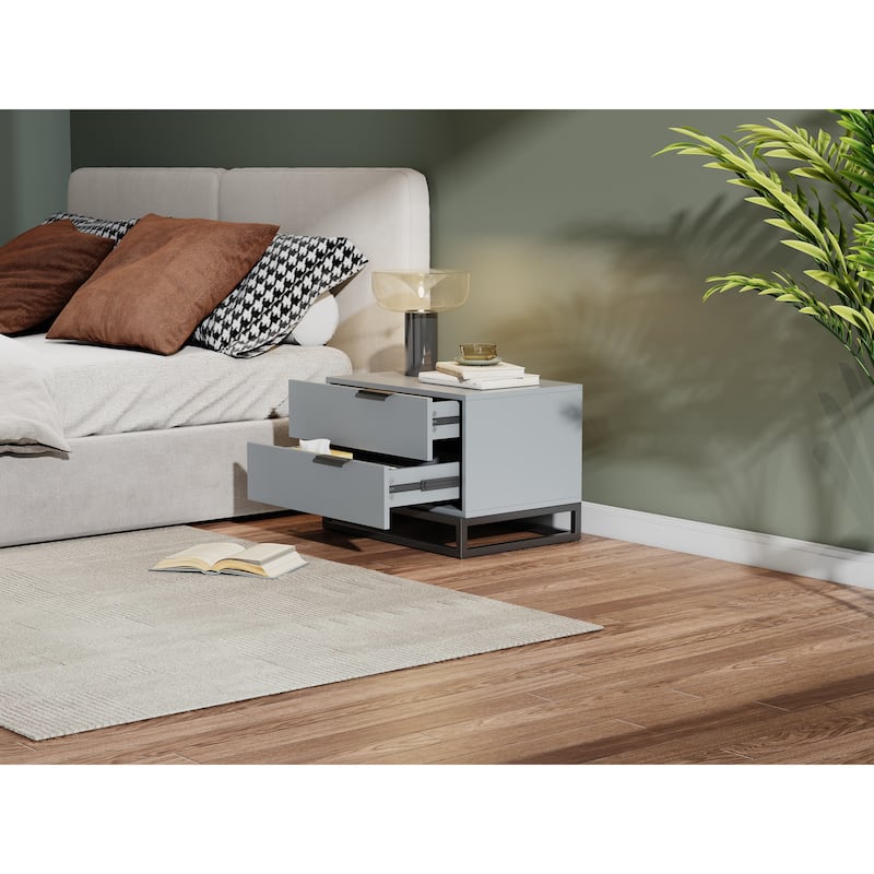 Nightstand With 2 Drawer