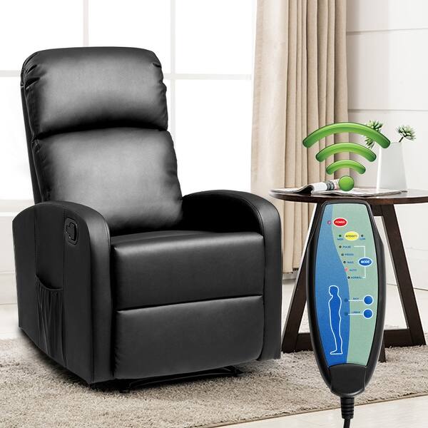 Costway Mage Recliner Chair Pu Leather Padded Seat Costway Mage Recliner Chair Pu