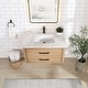 preview thumbnail 103 of 106, Cristo Floating Bath Vanity with White Quartz Stone Top and Mirror