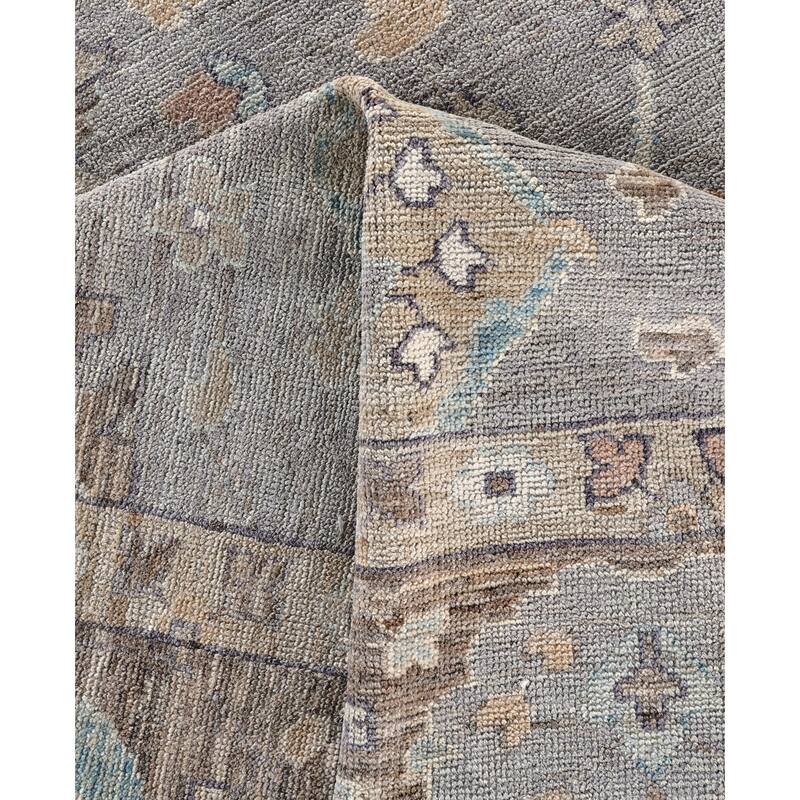 Oushak One-of-a-Kind Hand-Knotted Area Rug - Gray - 9' 2" x 11' 11"