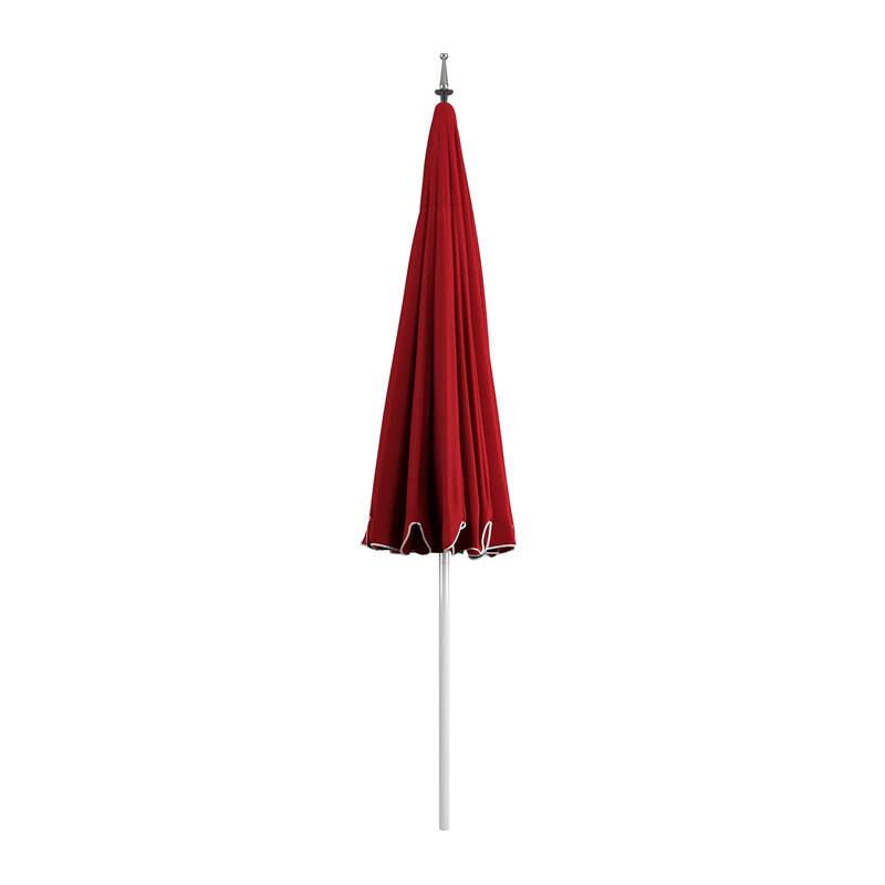 California Umbrella 85' Classic Pagoda Series Patio Umbrella With White Aluminum Pole Push Lift Sunbrella