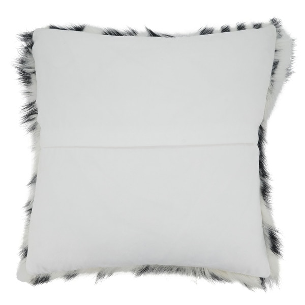 Zebra Design Goat Fur Poly Filled Throw Pillow On Sale Bed