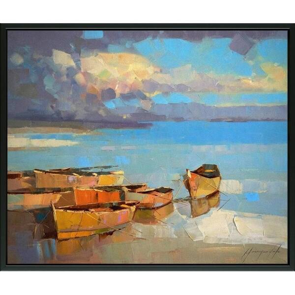 Shop Easy Art Prints Vahe Yeremyan S Fishing Boats Premium