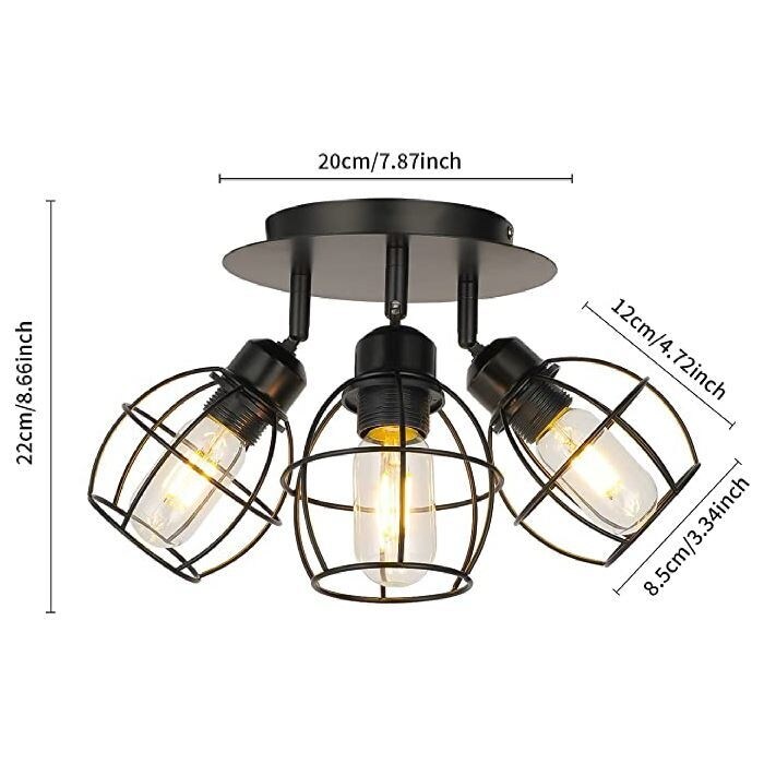 Black entryway store light fixture