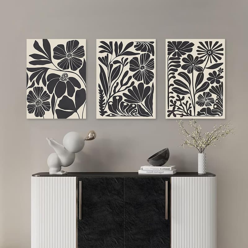 Minimalist Abstract Flower Floral Wall Art
