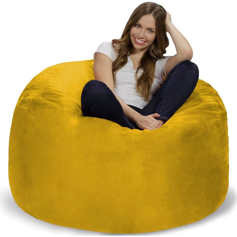 Bean Bag Chair 4-foot Memory Foam Removable Cover Bean Bags